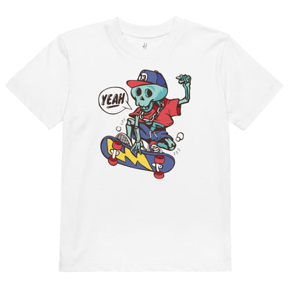 Organic cotton kids t-shirt - Skeleton Skater