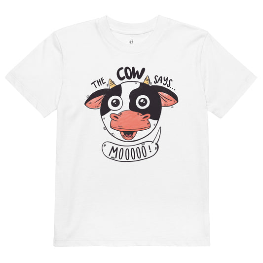 Organic cotton kids t-shirt - The Cow Says Mooooo