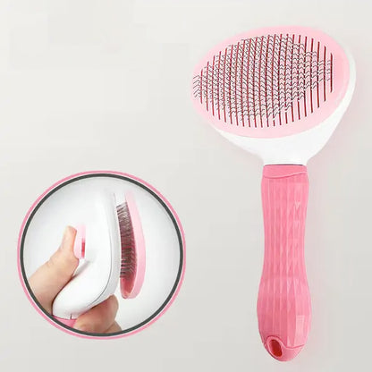 GroomMate Self Cleaning Pet Grooming Brush - Oval