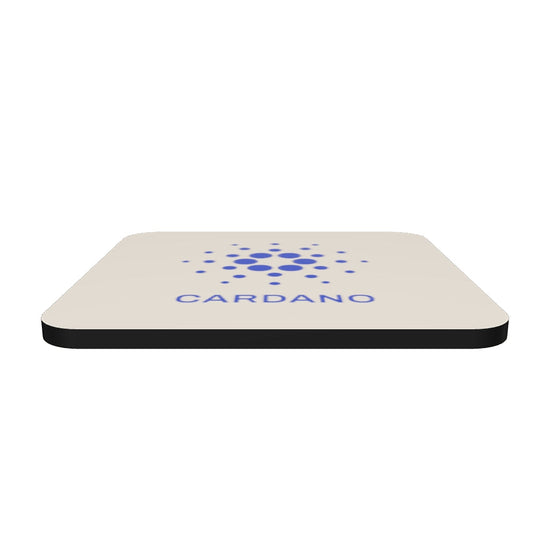 Champaigne Cork-Back Coaster - Cardano Logo, Stacked