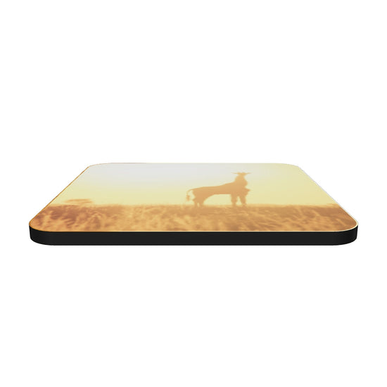 "Giraffe at Sunset" Cork-back coaster