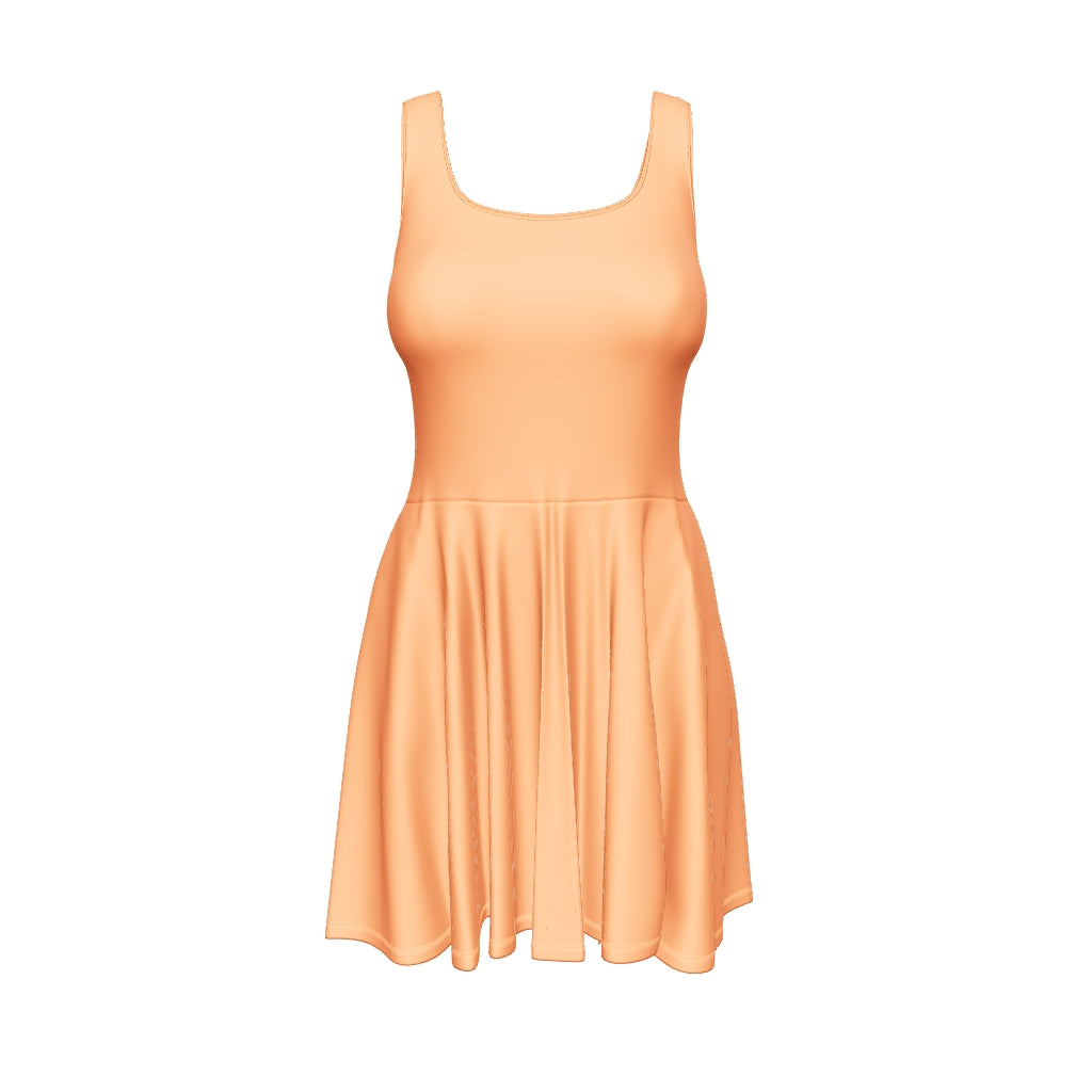 Sleeveless Skater Dress - Coral