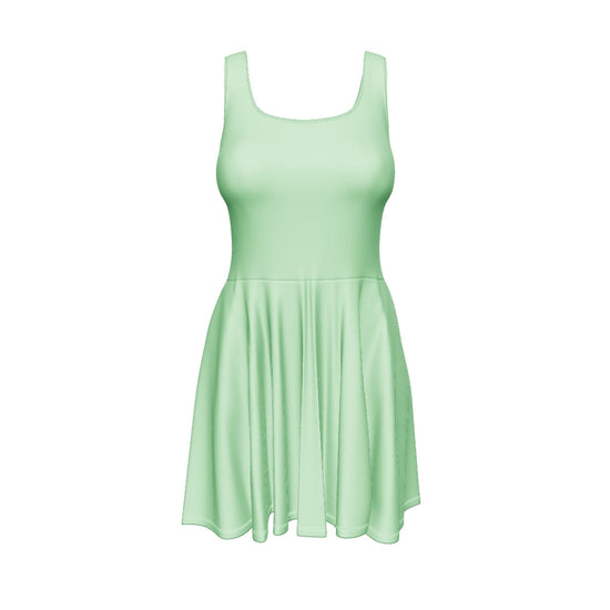 Sleeveless Skater Dress - Mint Green