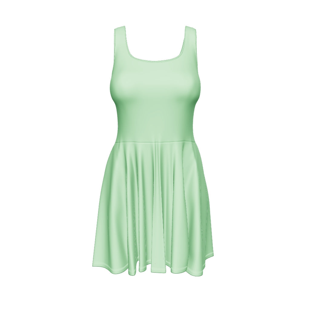 Sleeveless Skater Dress - Mint Green