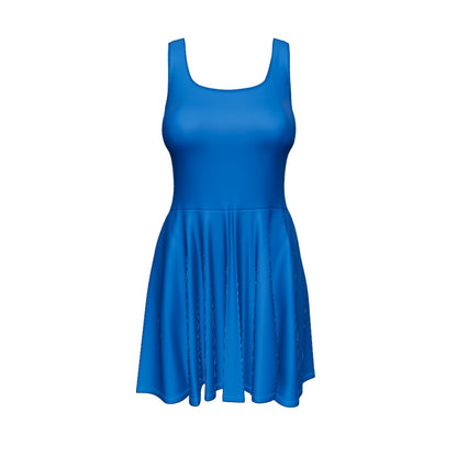 Sleeveless Skater Dress - Sapphire Blue