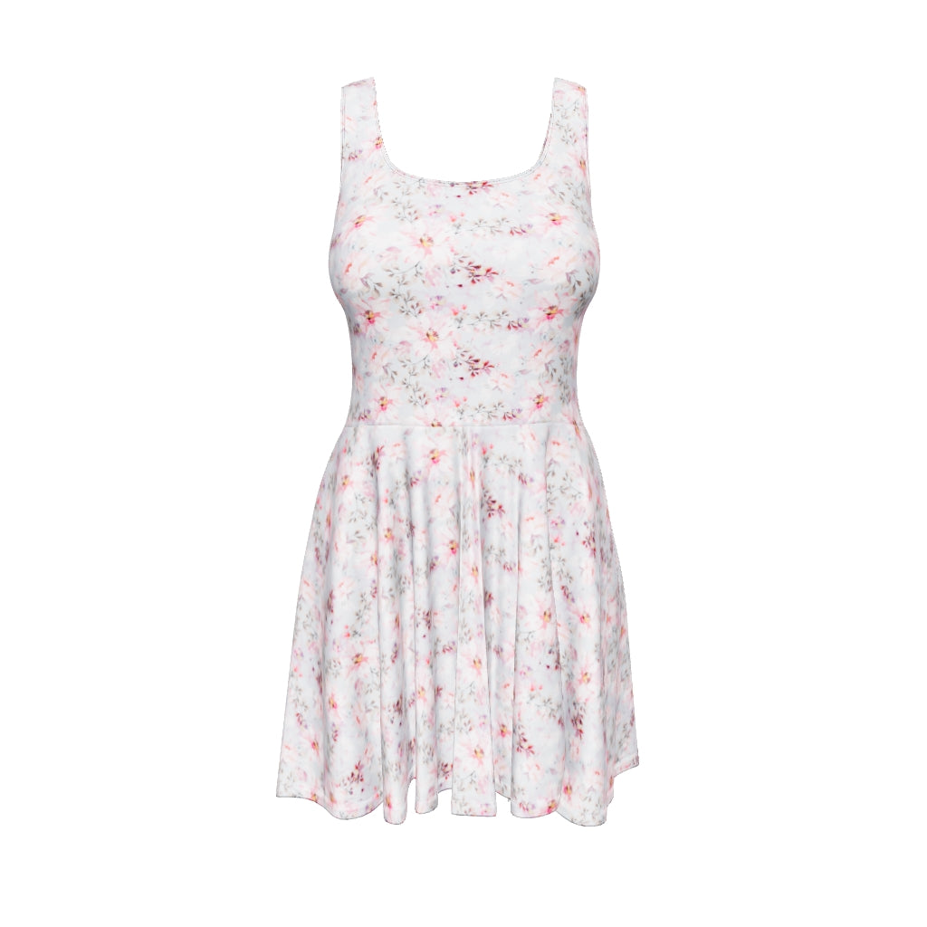 Watercolor Rose Garden Skater Dress