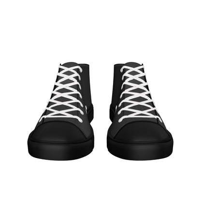Women’s high top canvas shoes - Charcoal Black