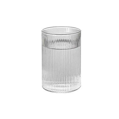 Retro Ripple Tall Glass Tumblers, Set of 4