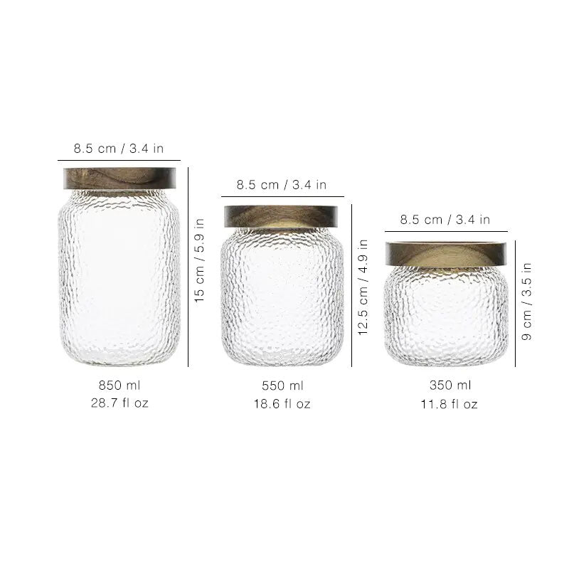 Classic Glass Canister with Natural Wood Lid