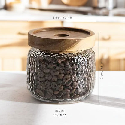 Classic Glass Canister with Natural Wood Lid