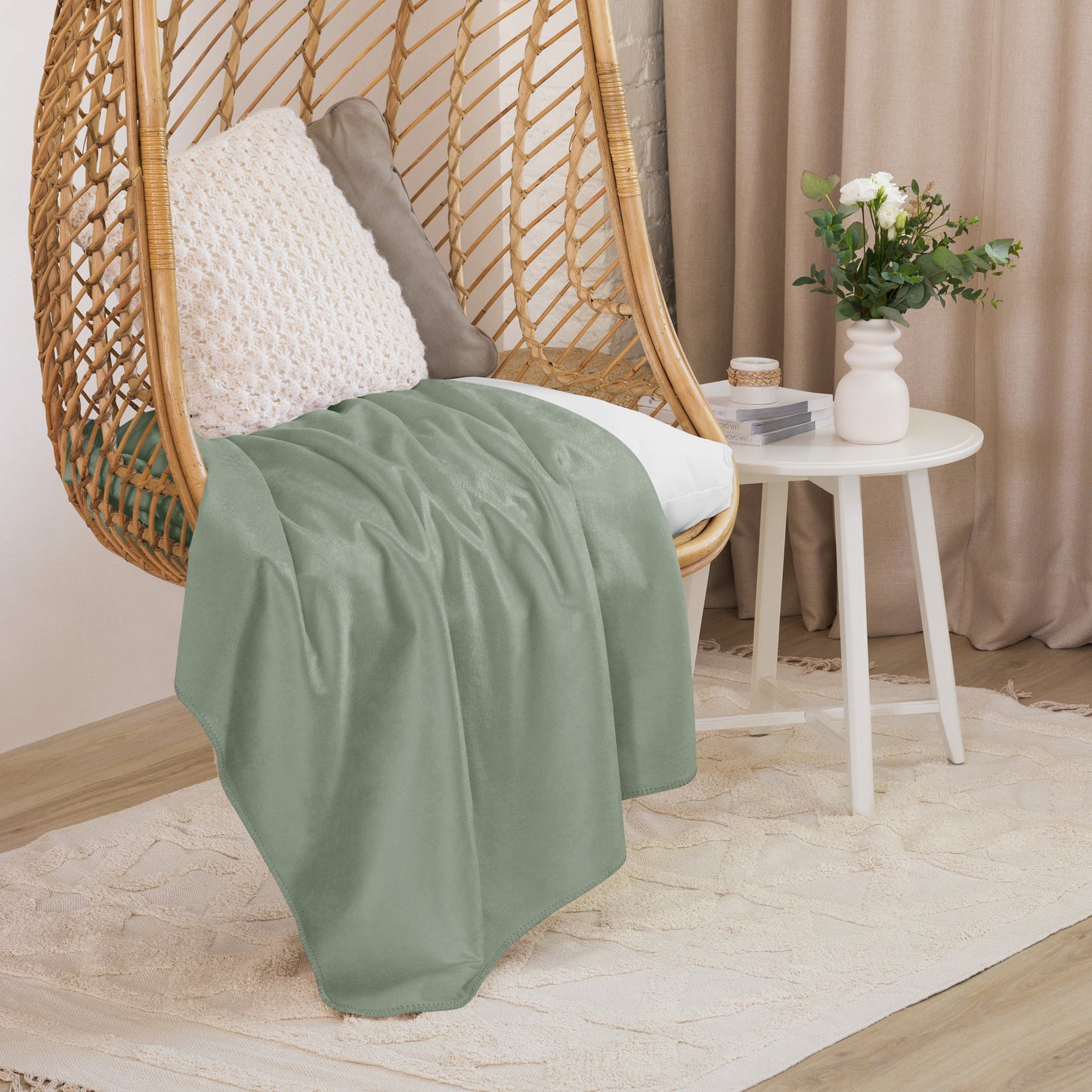 Sherpa blanket - Sage Green