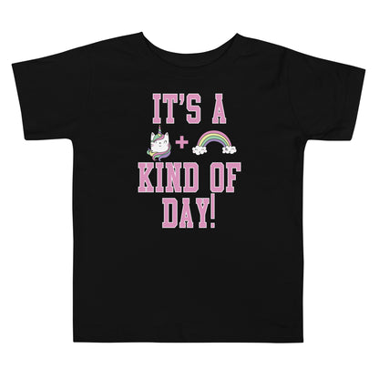 Toddler Short Sleeve Tee - Unicorn Cats & Rainbows