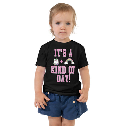 Toddler Short Sleeve Tee - Unicorn Cats & Rainbows