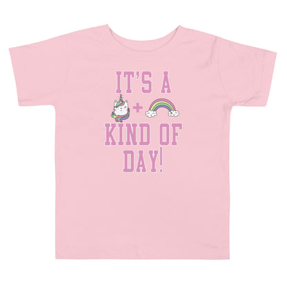 Toddler Short Sleeve Tee - Unicorn Cats & Rainbows