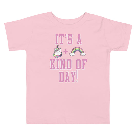 Toddler Short Sleeve Tee - Unicorn Cats & Rainbows