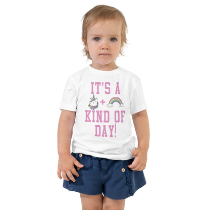 Toddler Short Sleeve Tee - Unicorn Cats & Rainbows