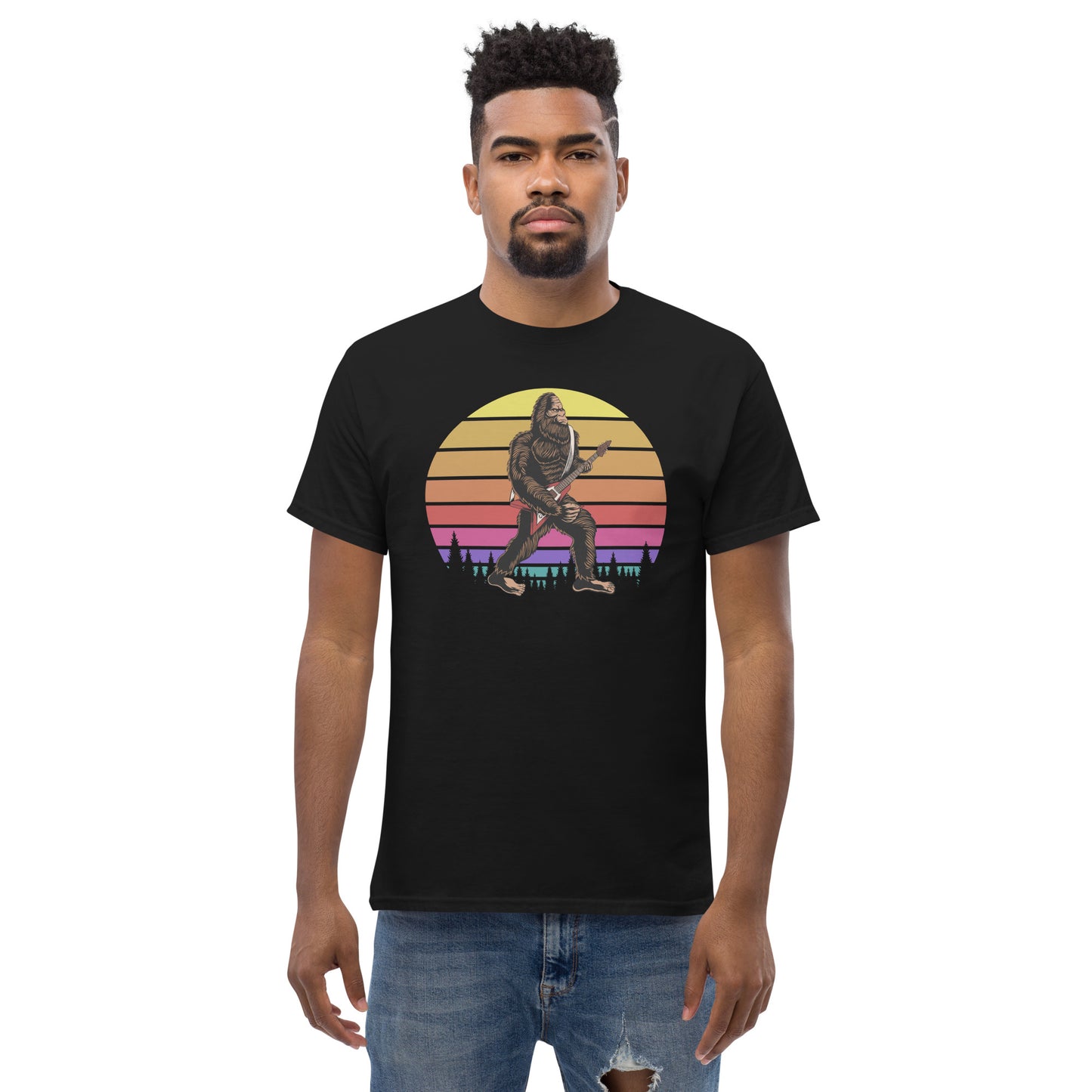 Klassisches T-Shirt für jeden Tag – Bigfoot Rock Star