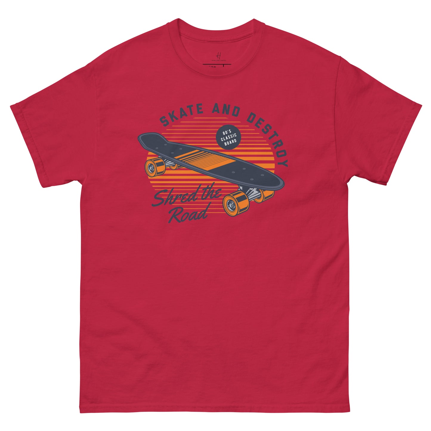 Klassisches T-Shirt für jeden Tag – Shred the Road