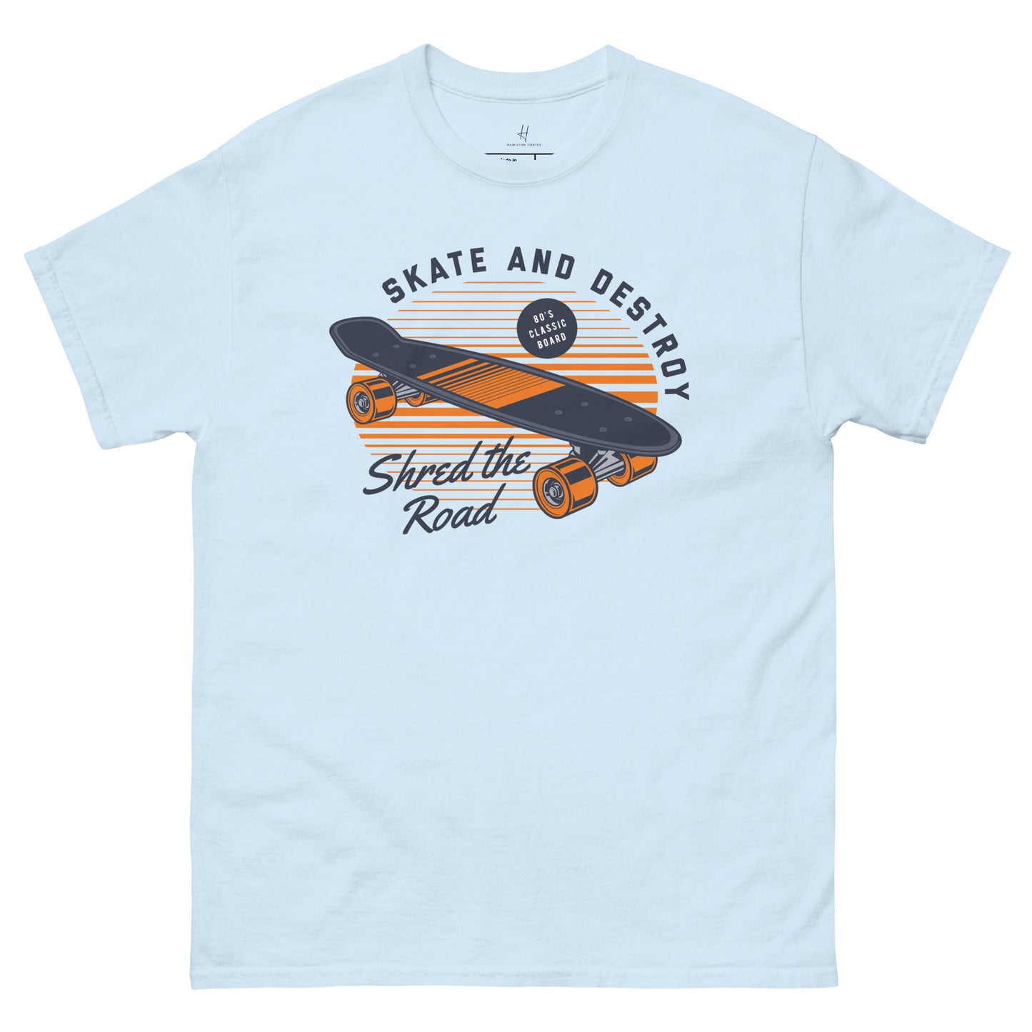 Klassisches T-Shirt für jeden Tag – Shred the Road