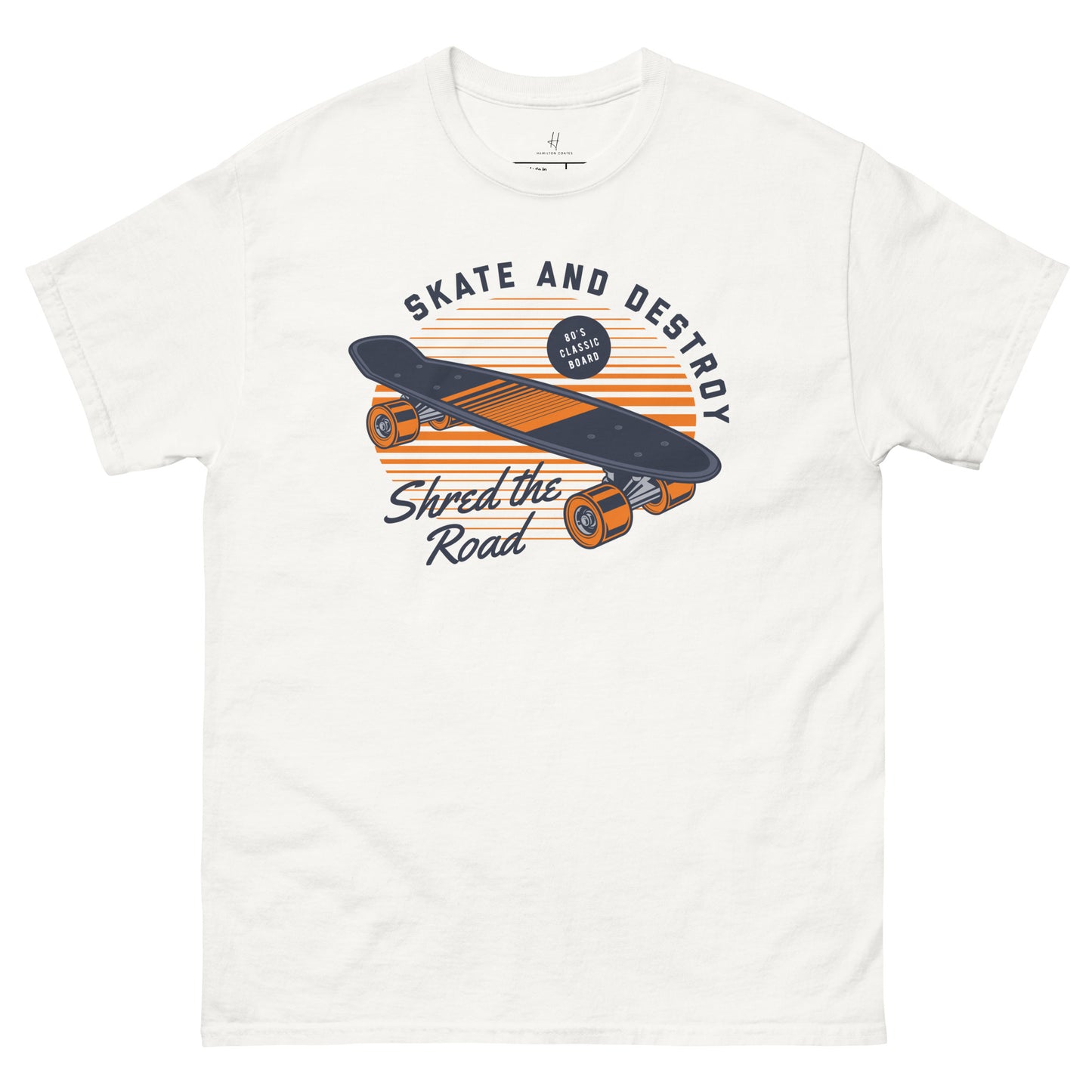 Klassisches T-Shirt für jeden Tag – Shred the Road