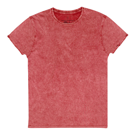 Das Essential Denim T-Shirt - Granatrot