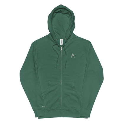 Unisex Fleece Zip Up Hoodie - Ada Logo