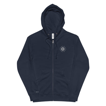 Unisex Fleece Zip Up Hoodie - Cardano Hypocycloid