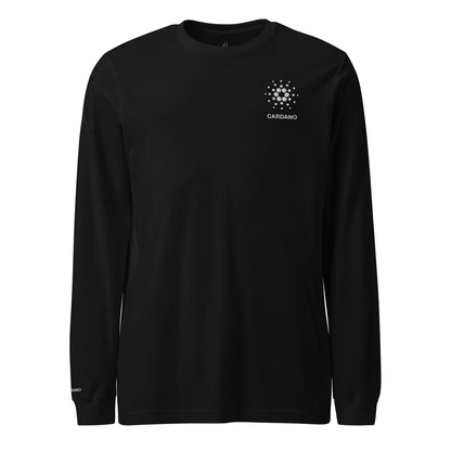 Unisex Long Sleeve Tee - Cardano Logo, Stacked