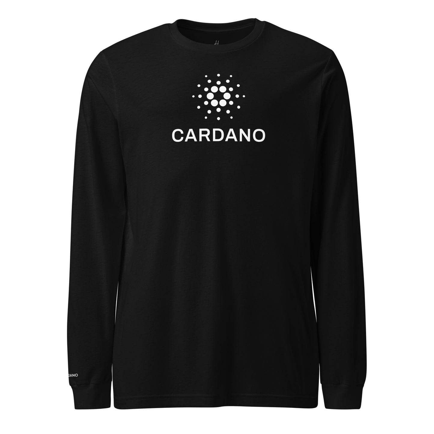 Unisex Long Sleeve Tee - Large Cardano Logo, Stacked