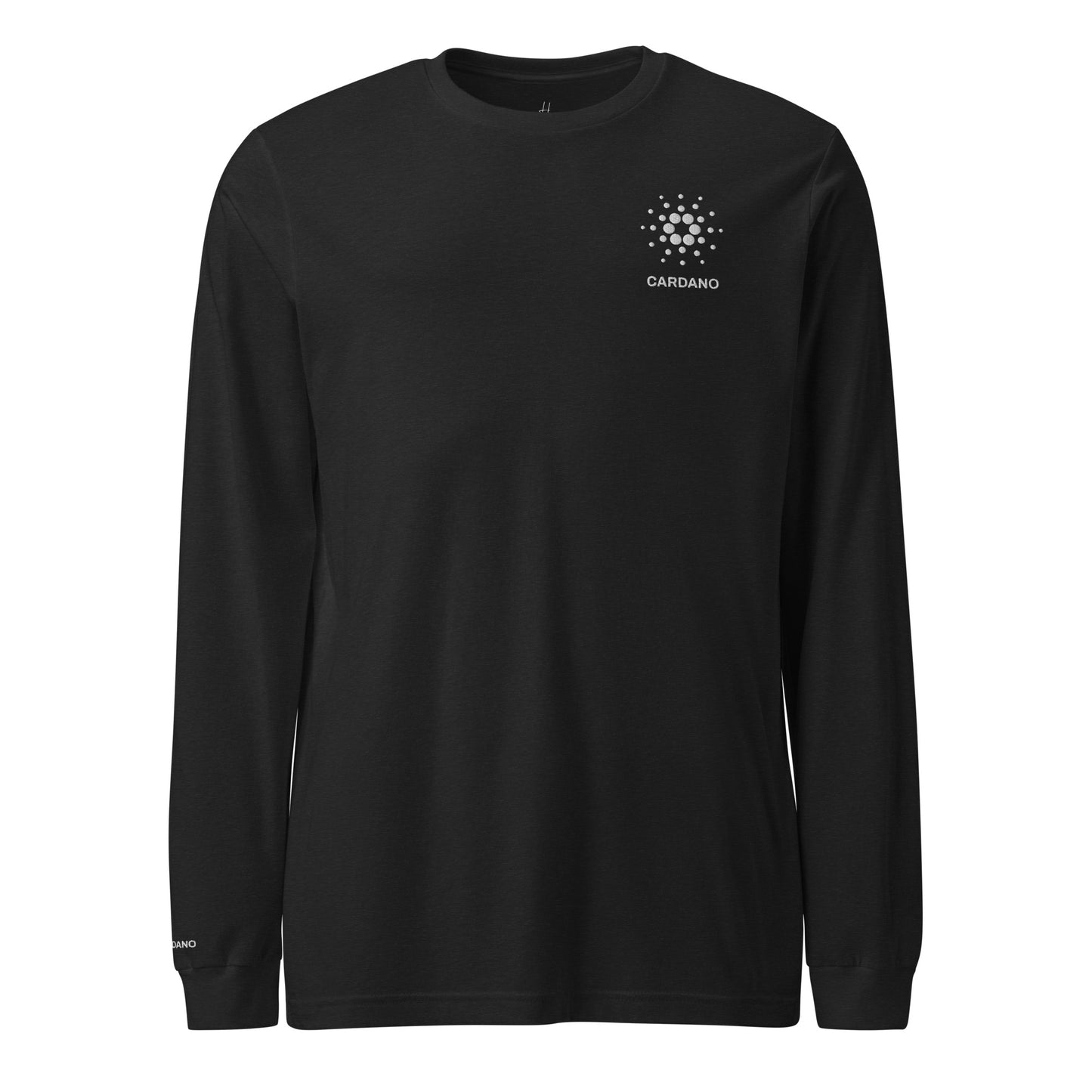 Unisex Long Sleeve Tee - Cardano Logo, Stacked