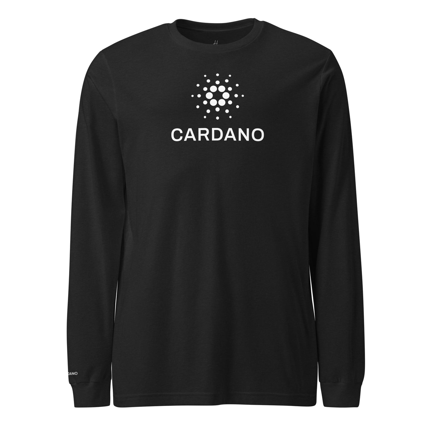 Unisex Long Sleeve Tee - Large Cardano Logo, Stacked