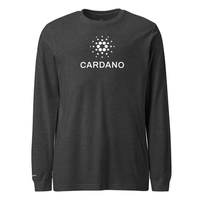 Unisex Long Sleeve Tee - Large Cardano Logo, Stacked