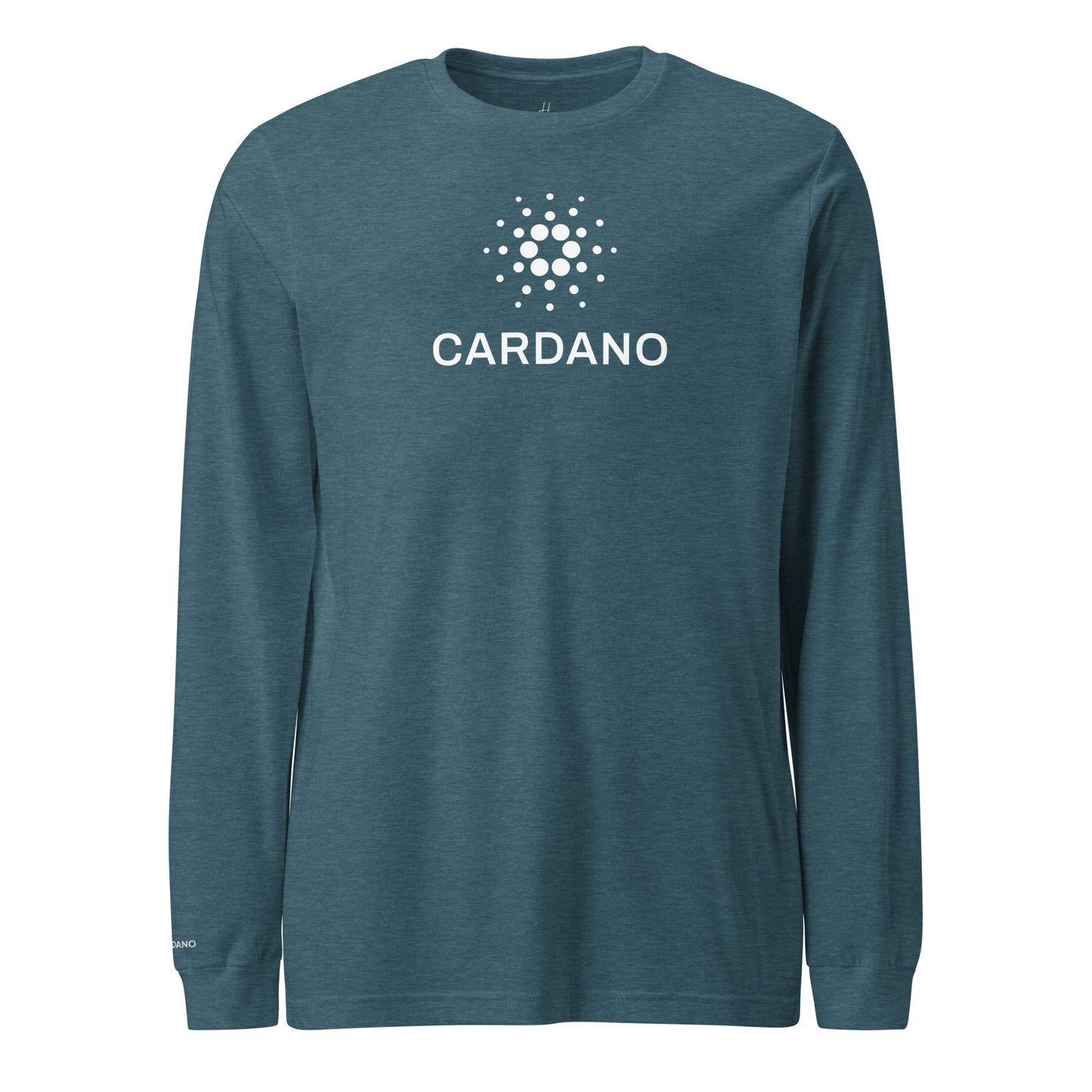 Unisex Long Sleeve Tee - Large Cardano Logo, Stacked