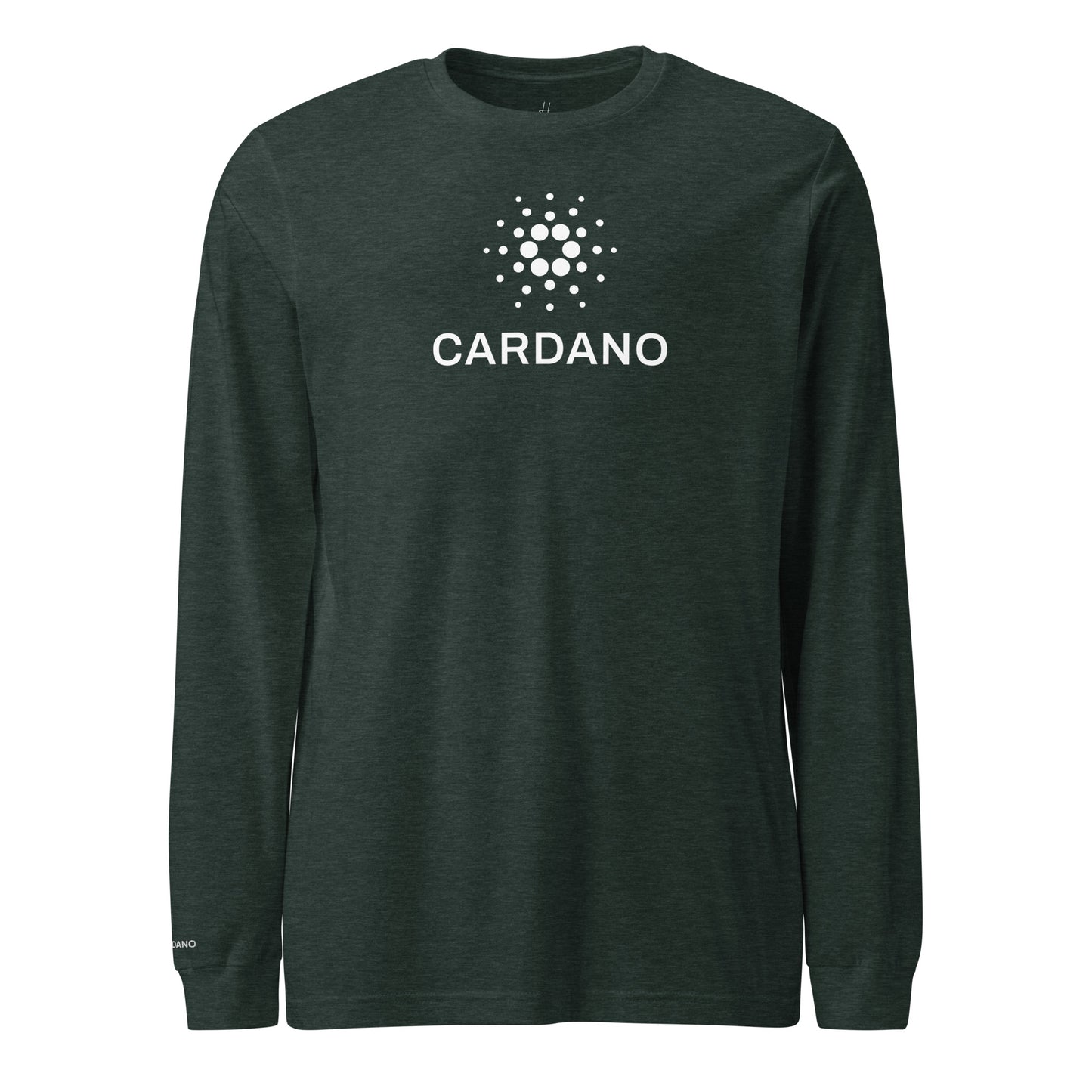Unisex Long Sleeve Tee - Large Cardano Logo, Stacked