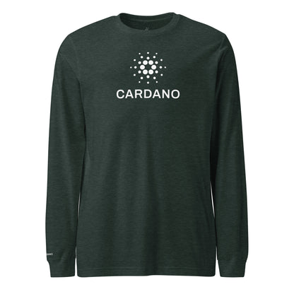 Unisex Long Sleeve Tee - Large Cardano Logo, Stacked
