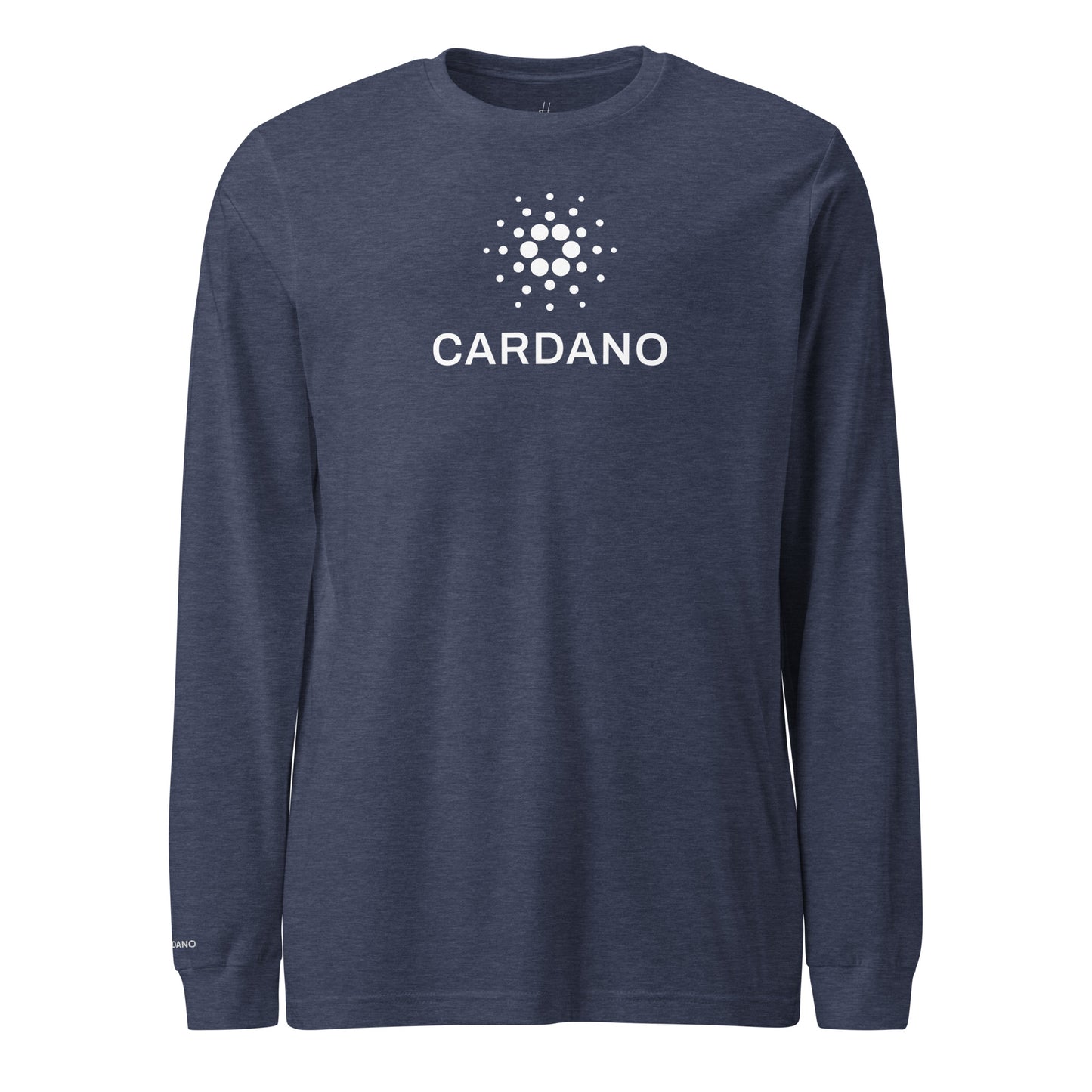 Unisex Long Sleeve Tee - Large Cardano Logo, Stacked