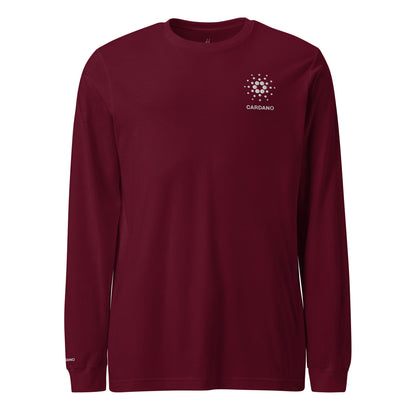 Unisex Long Sleeve Tee - Cardano Logo, Stacked