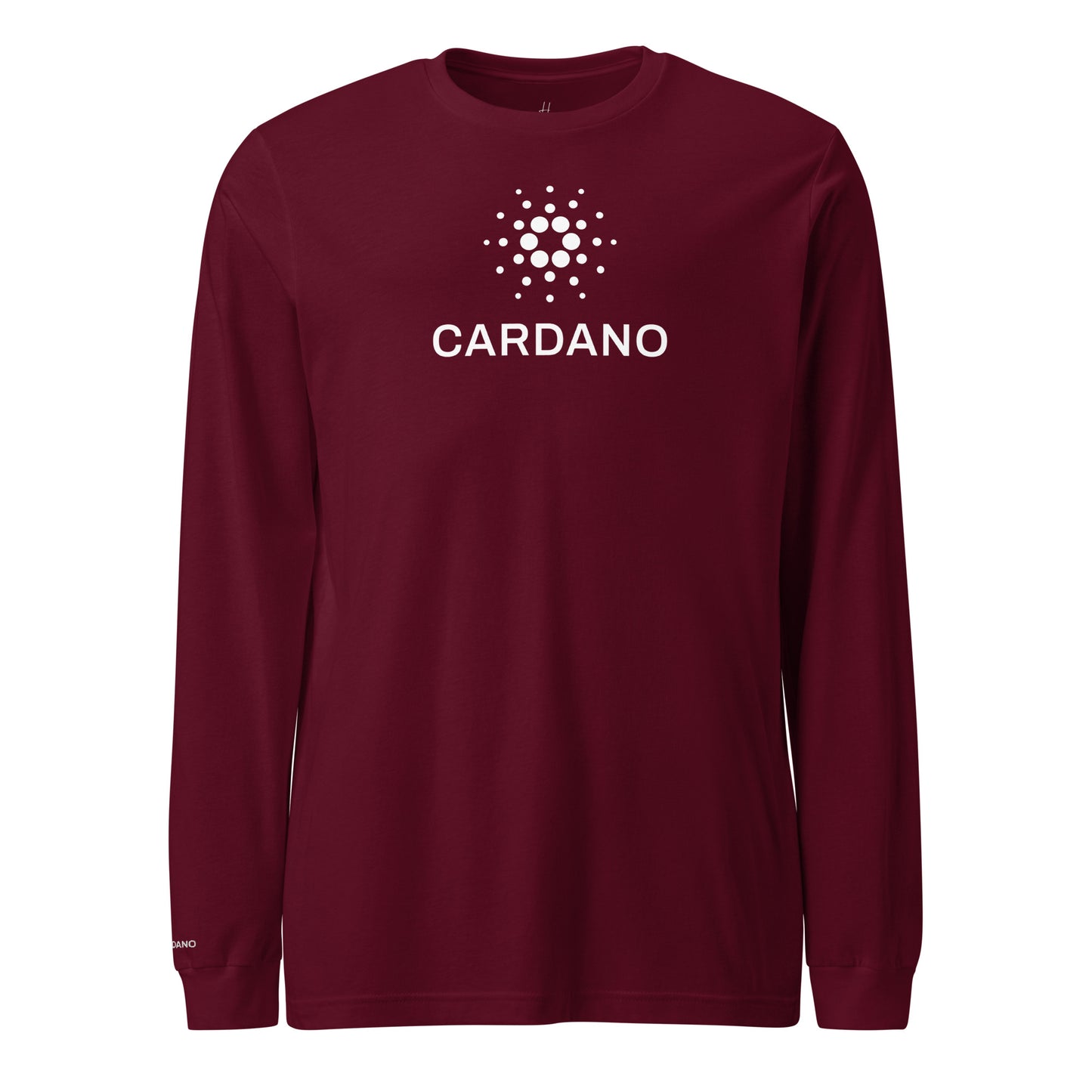 Unisex Long Sleeve Tee - Large Cardano Logo, Stacked
