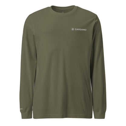 Unisex Long Sleeve Tee - Cardano Logo, Inline