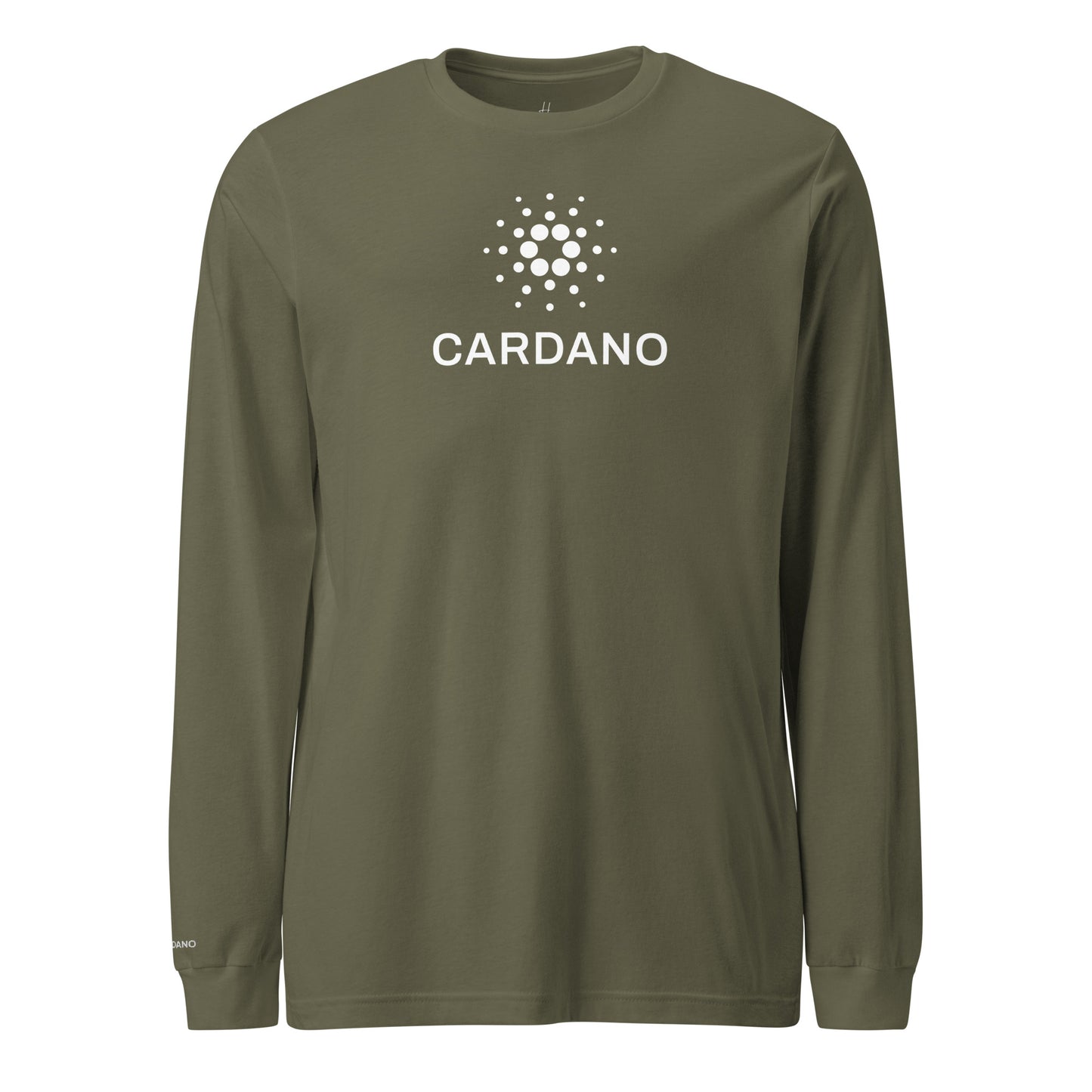 Unisex Long Sleeve Tee - Large Cardano Logo, Stacked