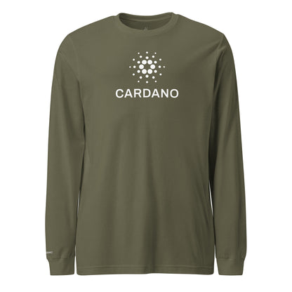 Unisex Long Sleeve Tee - Large Cardano Logo, Stacked