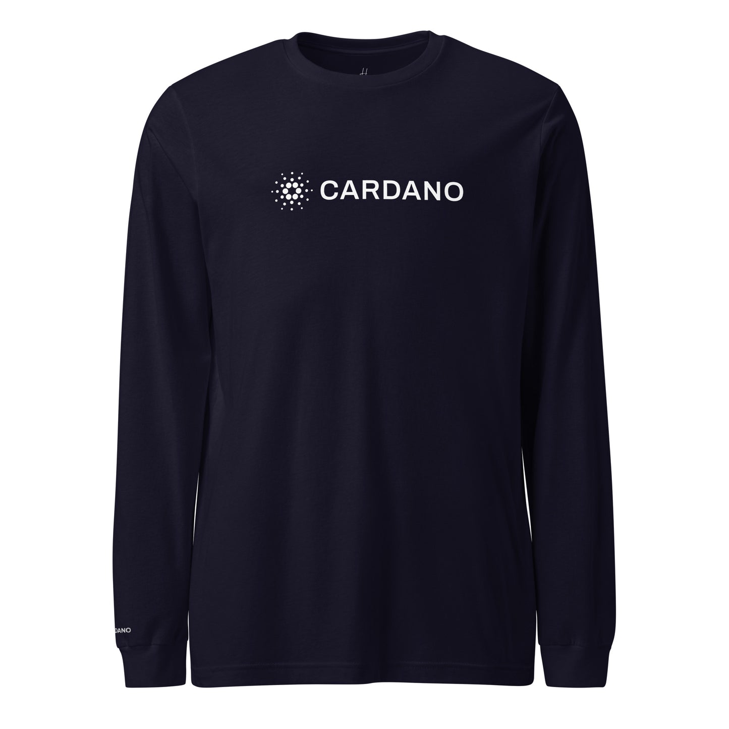 Unisex Long Sleeve Tee - Large Cardano Logo, Inline