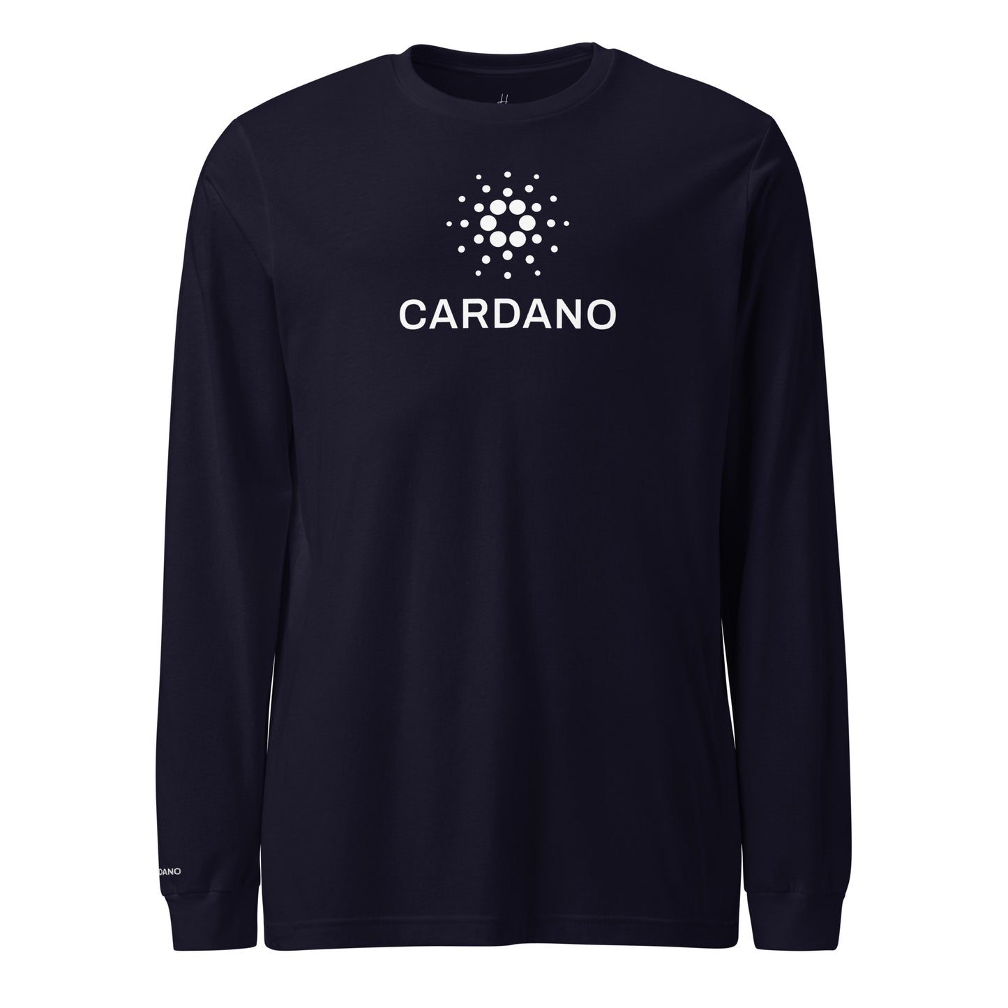 Unisex Long Sleeve Tee - Large Cardano Logo, Stacked