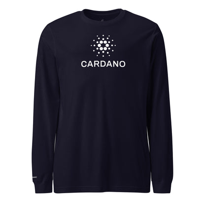 Unisex Long Sleeve Tee - Large Cardano Logo, Stacked