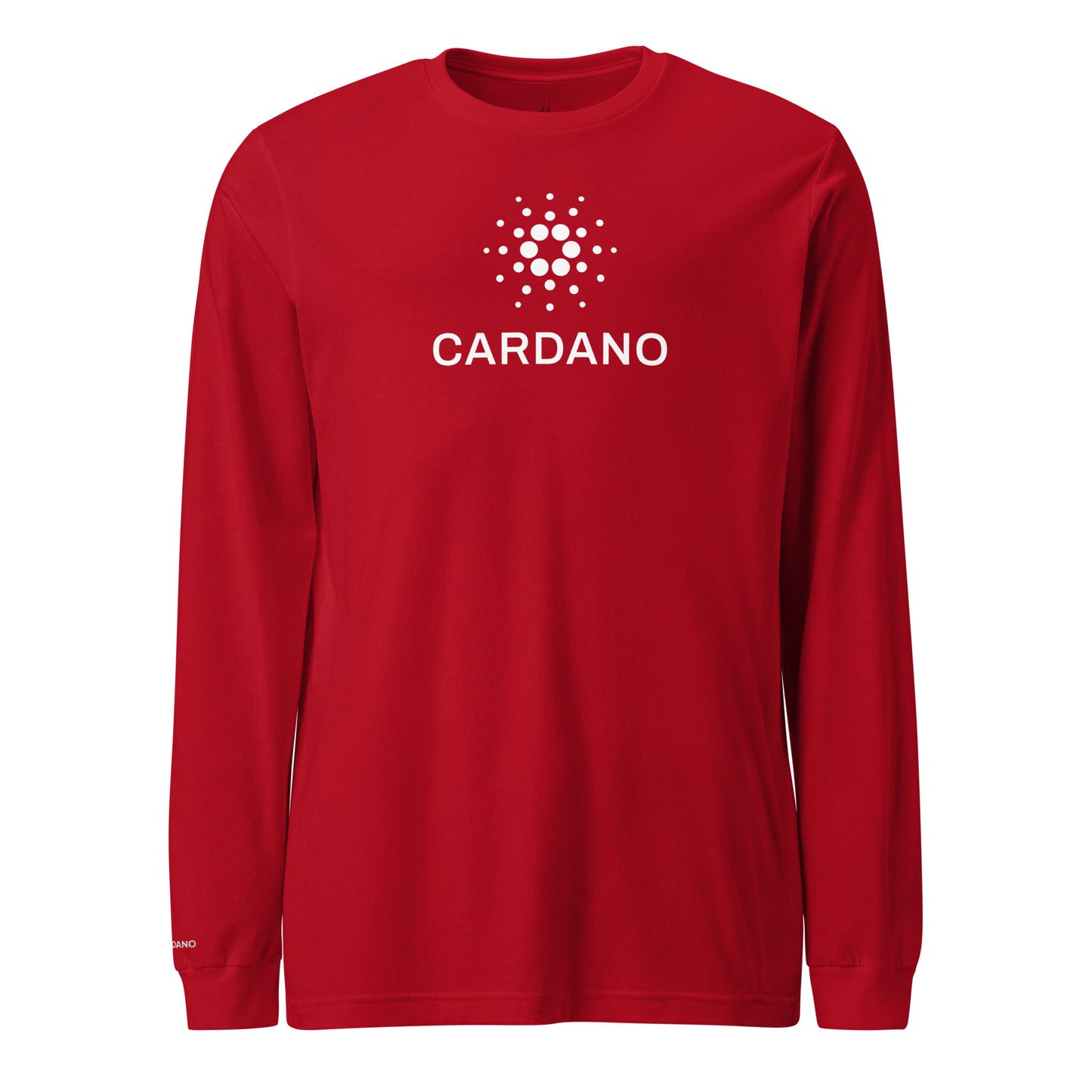 Unisex Long Sleeve Tee - Large Cardano Logo, Stacked