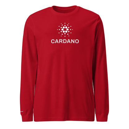 Unisex Long Sleeve Tee - Large Cardano Logo, Stacked