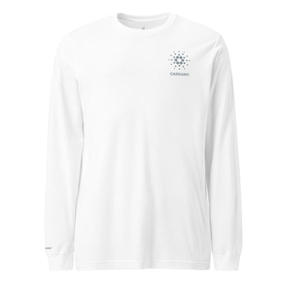 Unisex Long Sleeve Tee - Cardano Logo, Stacked
