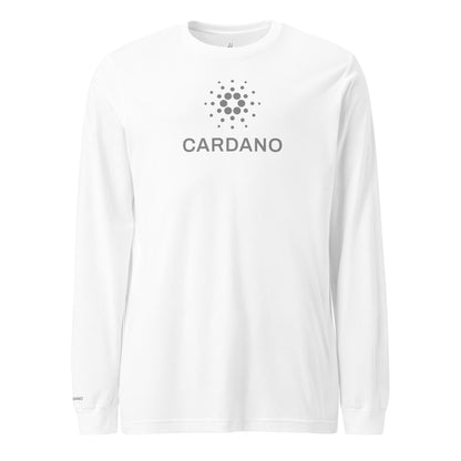Unisex Long Sleeve Tee - Large Cardano Logo, Stacked