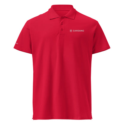 Unisex Premium Piqué Polo - Cardano Logo, Inline