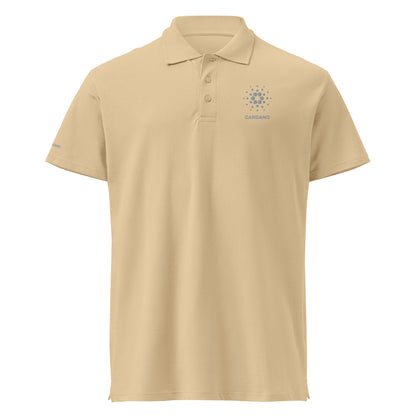 Unisex Premium Piqué Polo - Cardano Logo, Stacked